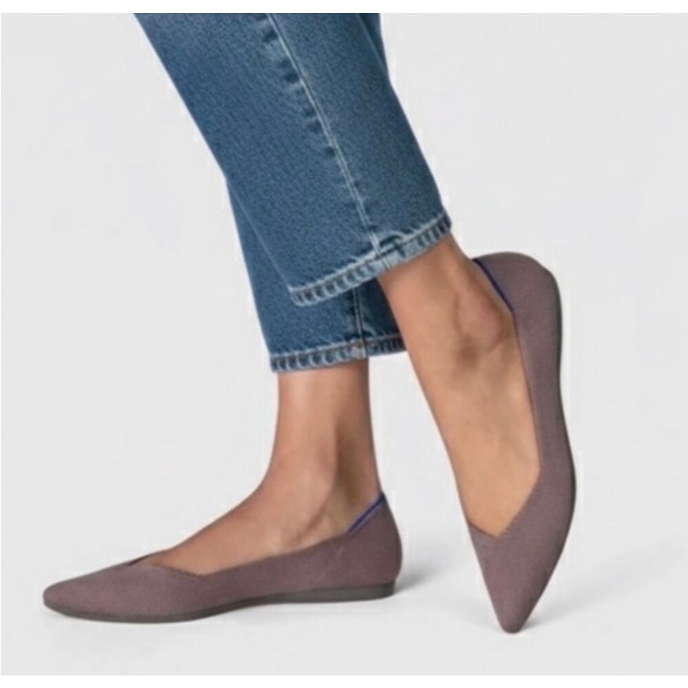 Rothy’s The Point Mink Dusty Purple Pointed Toe Flats Women’s Size 11 Silp aOn - Picture 11 of 11